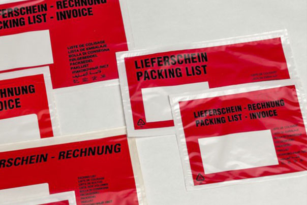 Umschläge für Packlisten